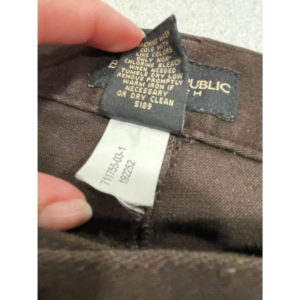 Banana Republic Mens Stretch Jeans 31R Brown Button Fly Straight 29